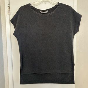 Athleta top sweater short sleeve grey large
